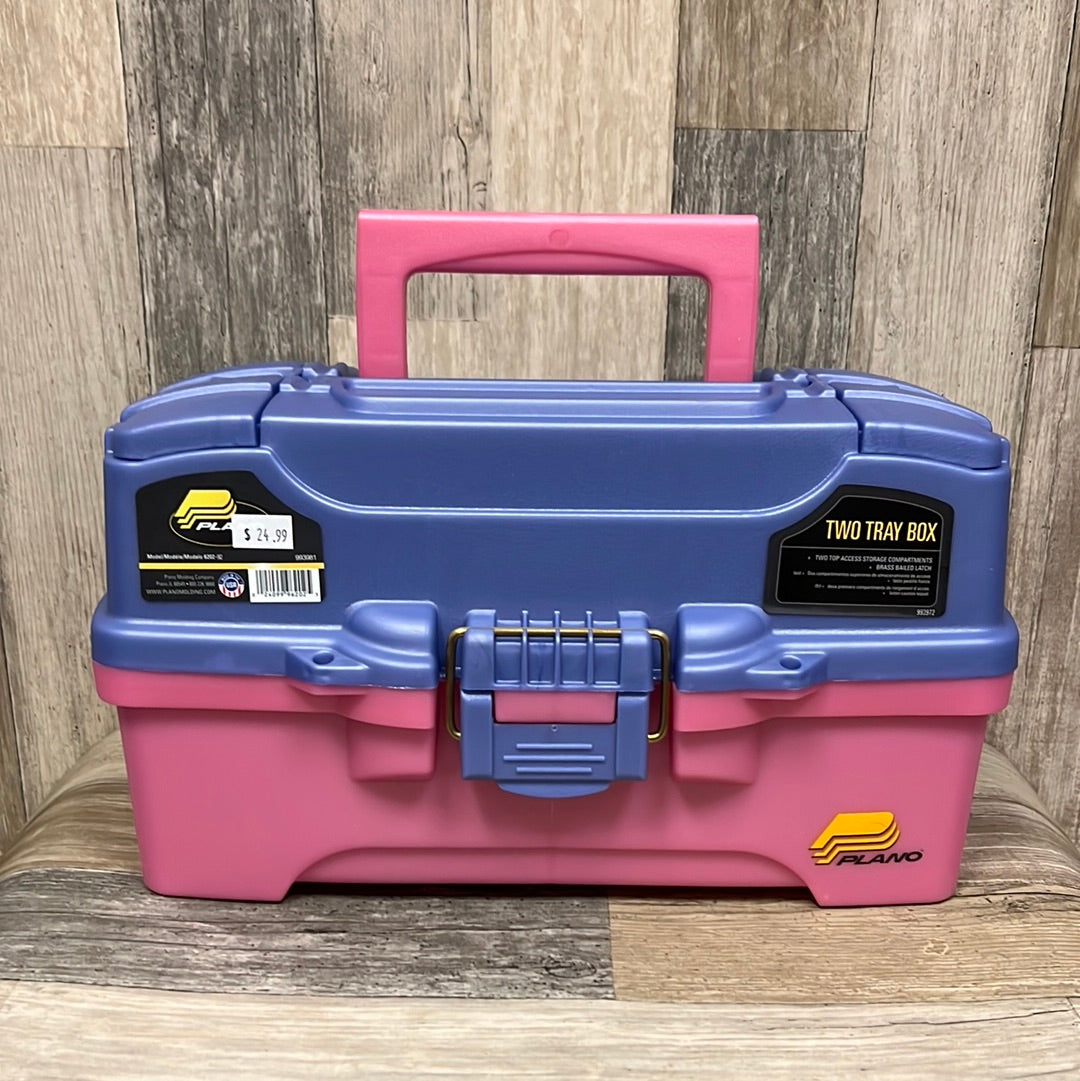 Plano 620292 2 Tray Tackle Box w/Dual Top Access Pink/Periwinkle – Low  Country Outdoors LLC
