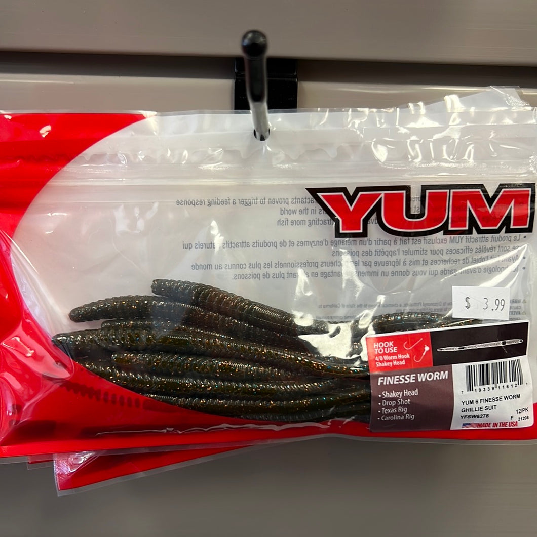 Yum YFSW6278 Finesse Worm Ghillie Suit 6 1/2 In 6.5
