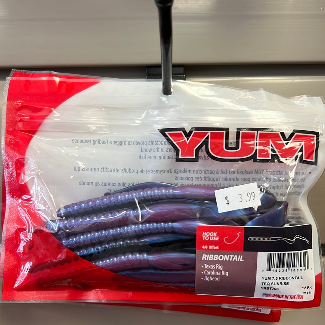 Yum YRBT703 Ribbontail Worm, 7 1/2