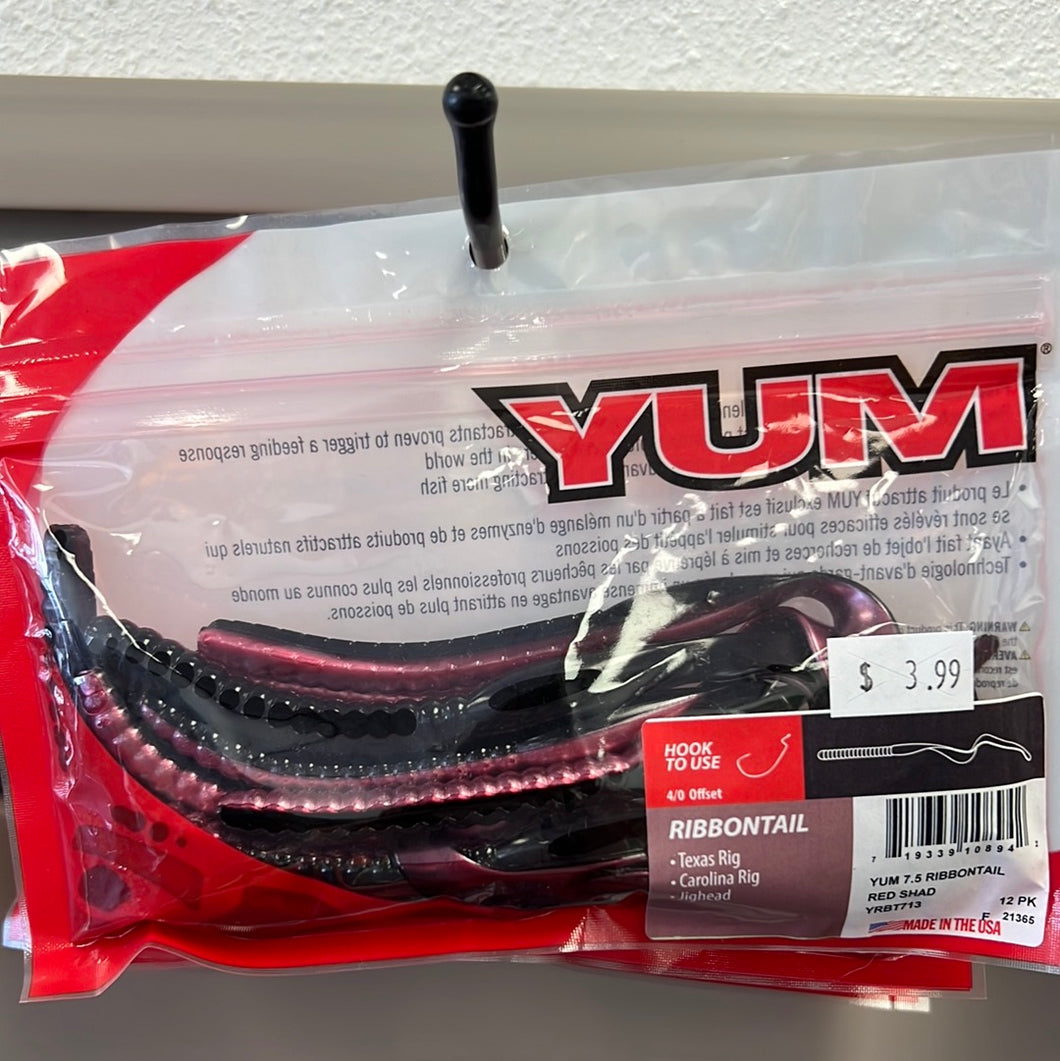 Yum YRBT713 Ribbontail Worm, 7 1/2