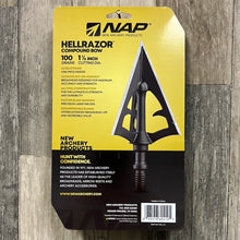 Load image into Gallery viewer, New Archery Products 60-410 Hellrazor 100Gr Broadhead 3Pk
