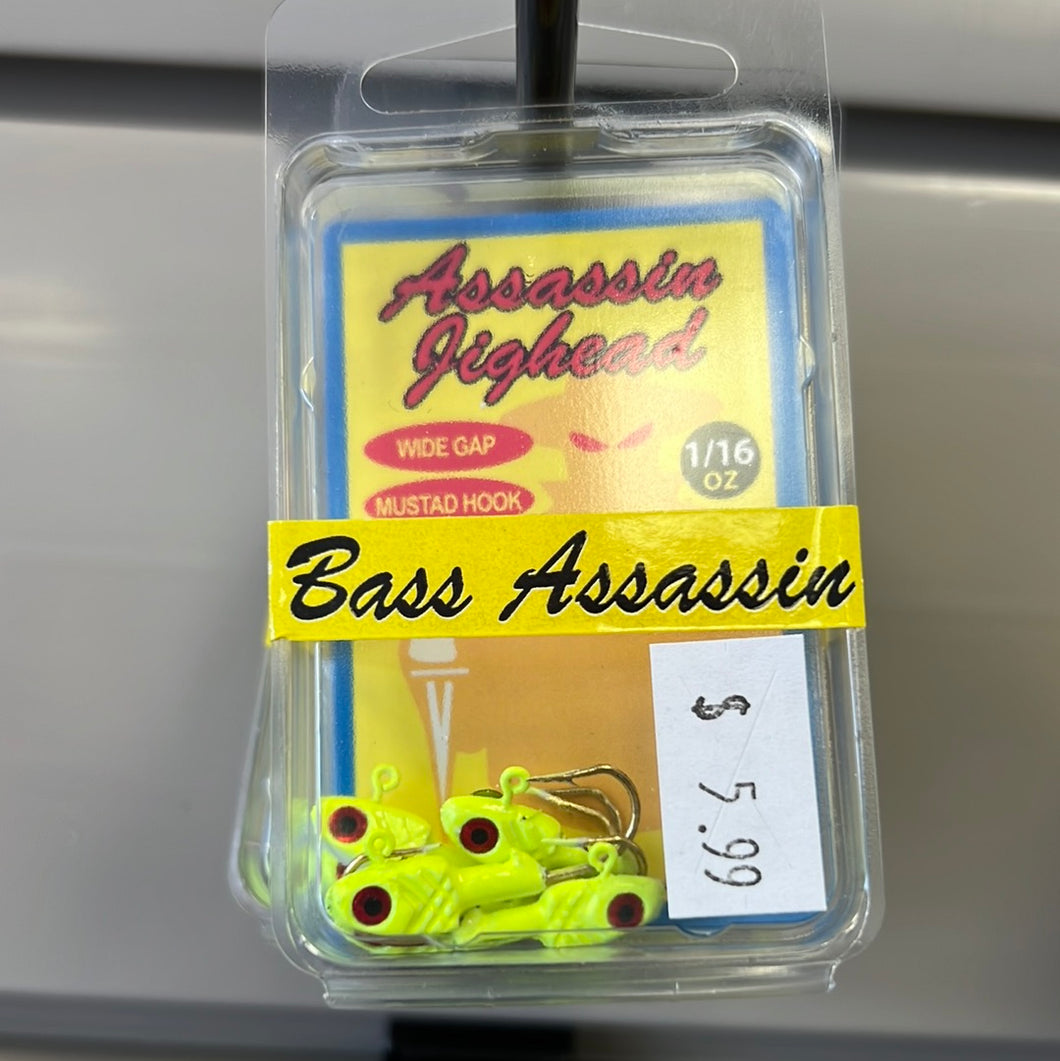 Bass Assassin CJA45005 Crappie Jighead, 1/16 oz, #2 Hook