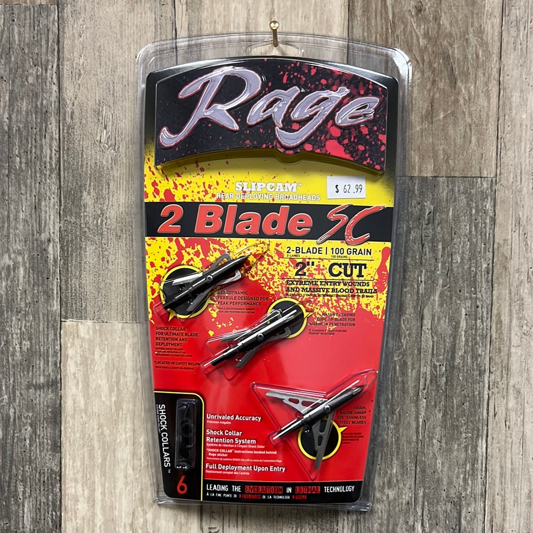 Rage R61000 2-Blade SC Broadhead 100gr 2