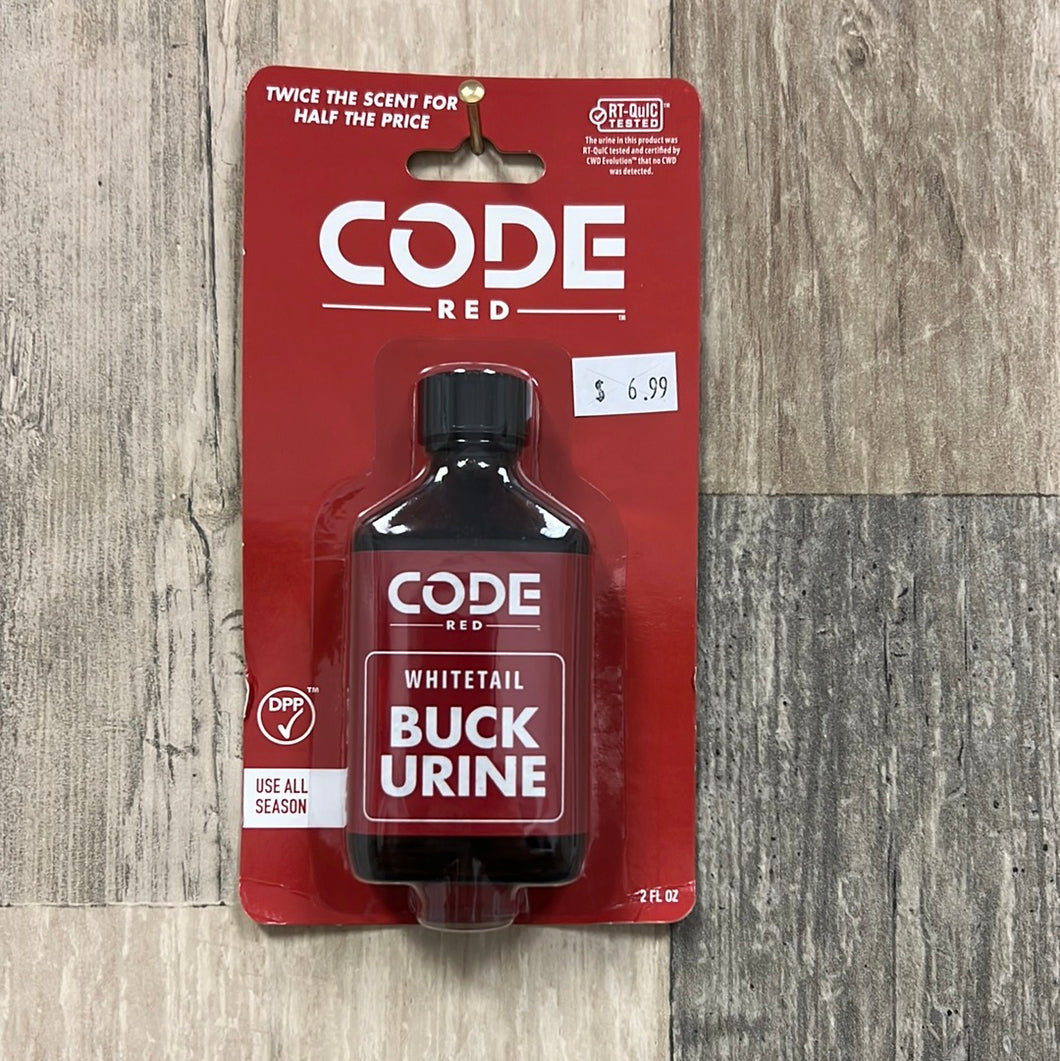 Code Blue OA1323 Code Red Whitetail Buck Urine