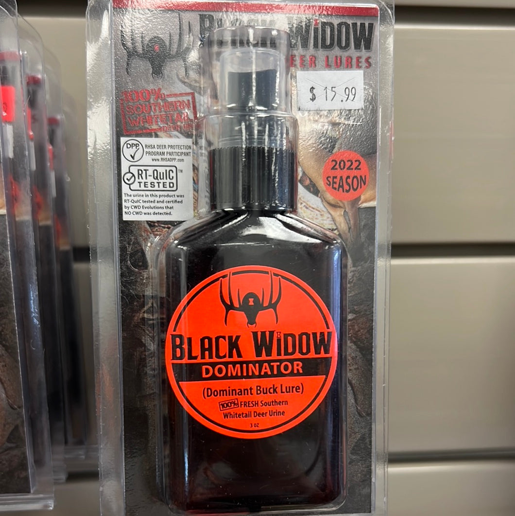 Black Widow Deer Lures R0106 Red Label Southern, Dominator 3oz.
