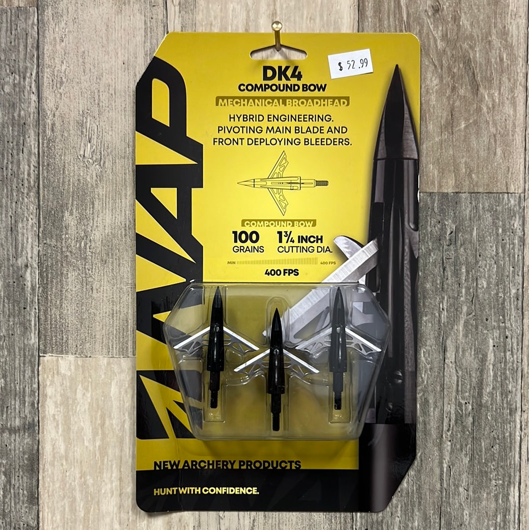 New Archery Products NAP-60-DK100 Dark Knight 100 Broadhead (3-Pack)